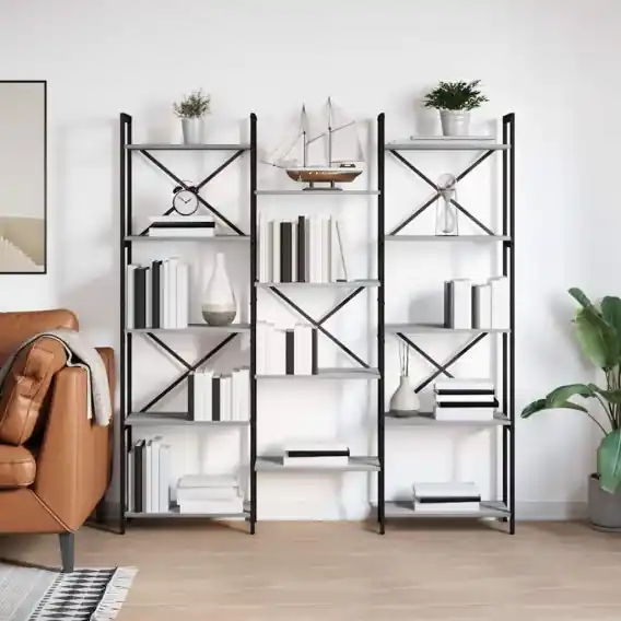 VidaXL Półka na książki 156 x 25 x 167 cm Drewno inżynieryjne - Hurtownia wielobranżowa Lumarko Kup teraz